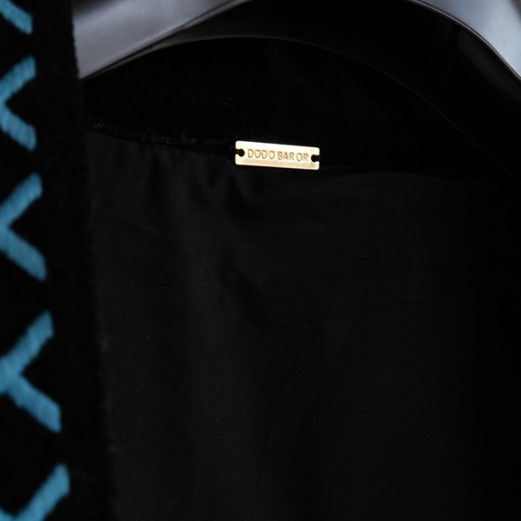 DODO BAR OR Siya Embellished Velvet Glitter Kimono - Picture 5 of 8